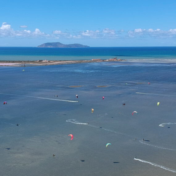 Kite lagoon of Lo Stagnone Sicily